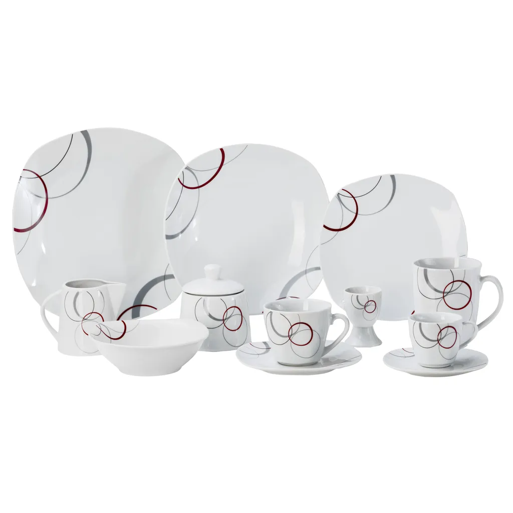 Kombiservice 62 Tlg. Palazzo, Eckige Form 3 Kombiservice 62 Tlg. Palazzo, Eckige Form – Bild 3