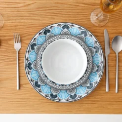 Tafelservice VEWEET, 18 Teiliges Geschirrset Aus Porzellan, AUDRIE Serie, Mit Je 6 Müslischale, Dessertteller Und Flachteller Für 6 Personen -Küchenzubehör 7270c8328fc0e63d104aeeab6d238d2d