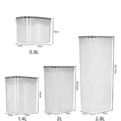 EINFEBEN 8er Set Vorratsdosen Müsli Behälter Mehl Nudel Schüttdose Pasta Lebensmittel -Küchenzubehör 727458a5b807fb80d49bb424cf4a79de