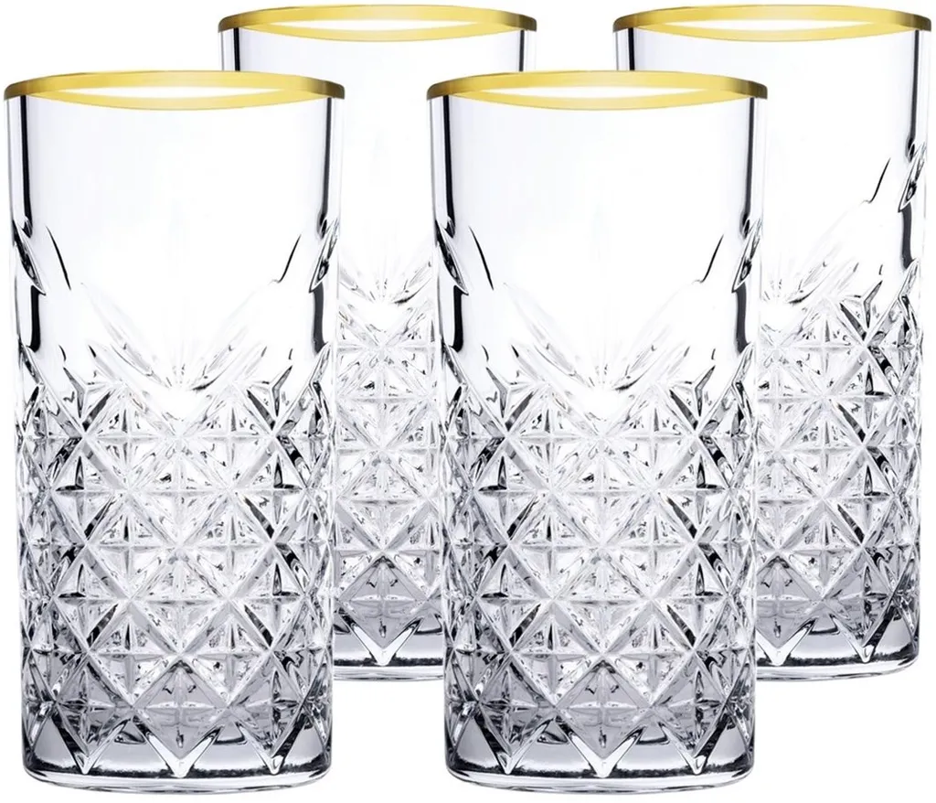 Pasabahce Timeless Golden Touch 4tlg Trinkglas Glas Tumbler 450ml 52800 8 Pasabahce Timeless Golden Touch 4tlg Trinkglas Glas Tumbler 450ml 52800 – Bild 8
