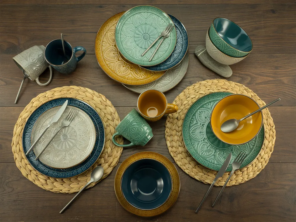 CreaTable 22561 Kombiservice Samarkand Für 4 Personen, Steinzeug, Mehrfarbig (1 Set, 16-teilig) 6 CreaTable 22561 Kombiservice Samarkand Für 4 Personen, Steinzeug, Mehrfarbig (1 Set, 16-teilig) – Bild 6