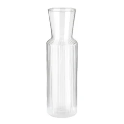 APS Glaskaraffe -LINES- /// Ø 8 Cm, H: 27 Cm, 0,9 Liter /// Glas, Deckel Aus Kork /// /// 10738 -Küchenzubehör 7786b84a4ea4dc642f6d52fe14f043ea
