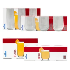 12tlg Gläserset Bella 6x Wasser Trink-Becher 6x Long-Drink Partygläser 310ml Tumbler Glas Gastro -Küchenzubehör 79b789bab6b3b93f1a00d29d68290dfb