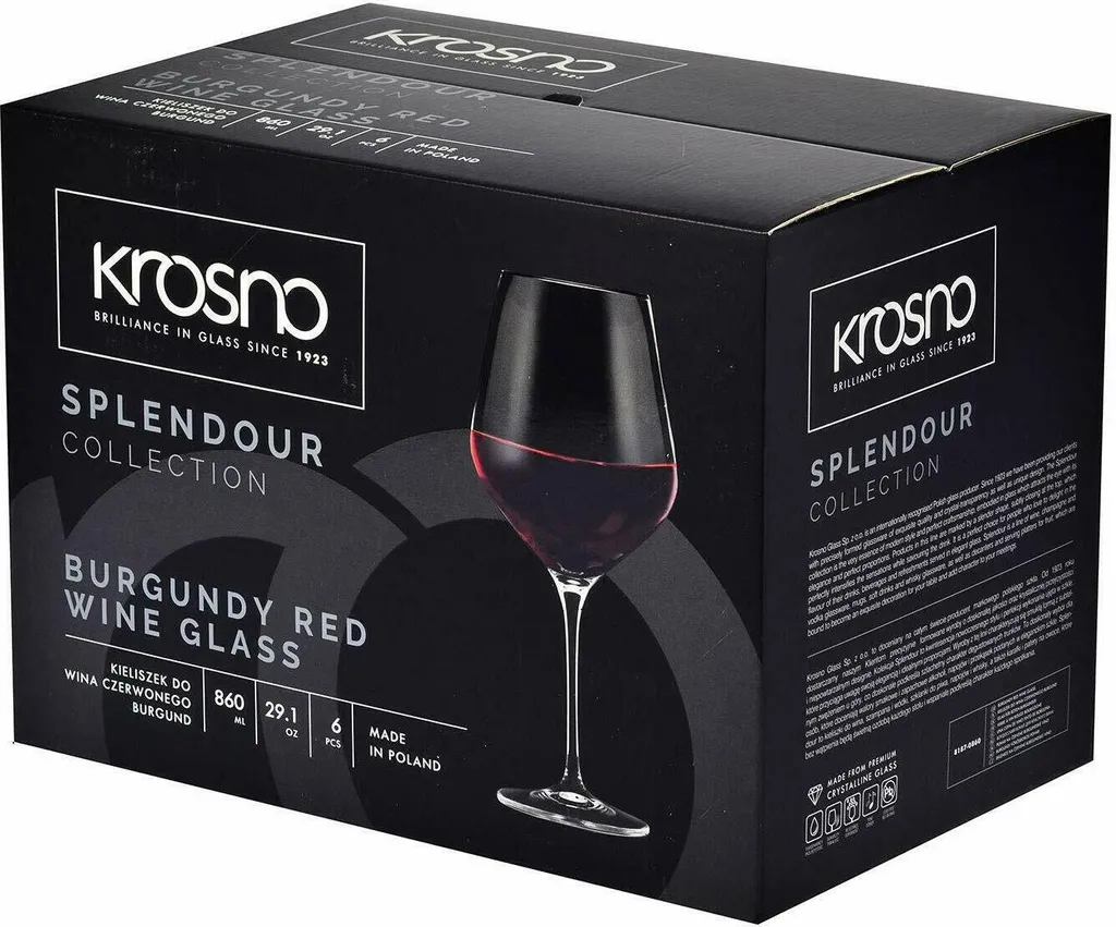 KROSNO Splendour Große Burgunder Rot-Weingläser, 6er-Set, 860 Ml 11 KROSNO Splendour Große Burgunder Rot-Weingläser, 6er-Set, 860 Ml – Bild 11