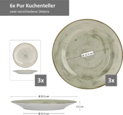 24tlg. Kombiservice Pur 6Pers Kaffeebecher Müslischale Kuchenteller + Speiseteller Flach Porzellan -Küchenzubehör 7bd55a1868c612d39ff66c0d8de1e8a2