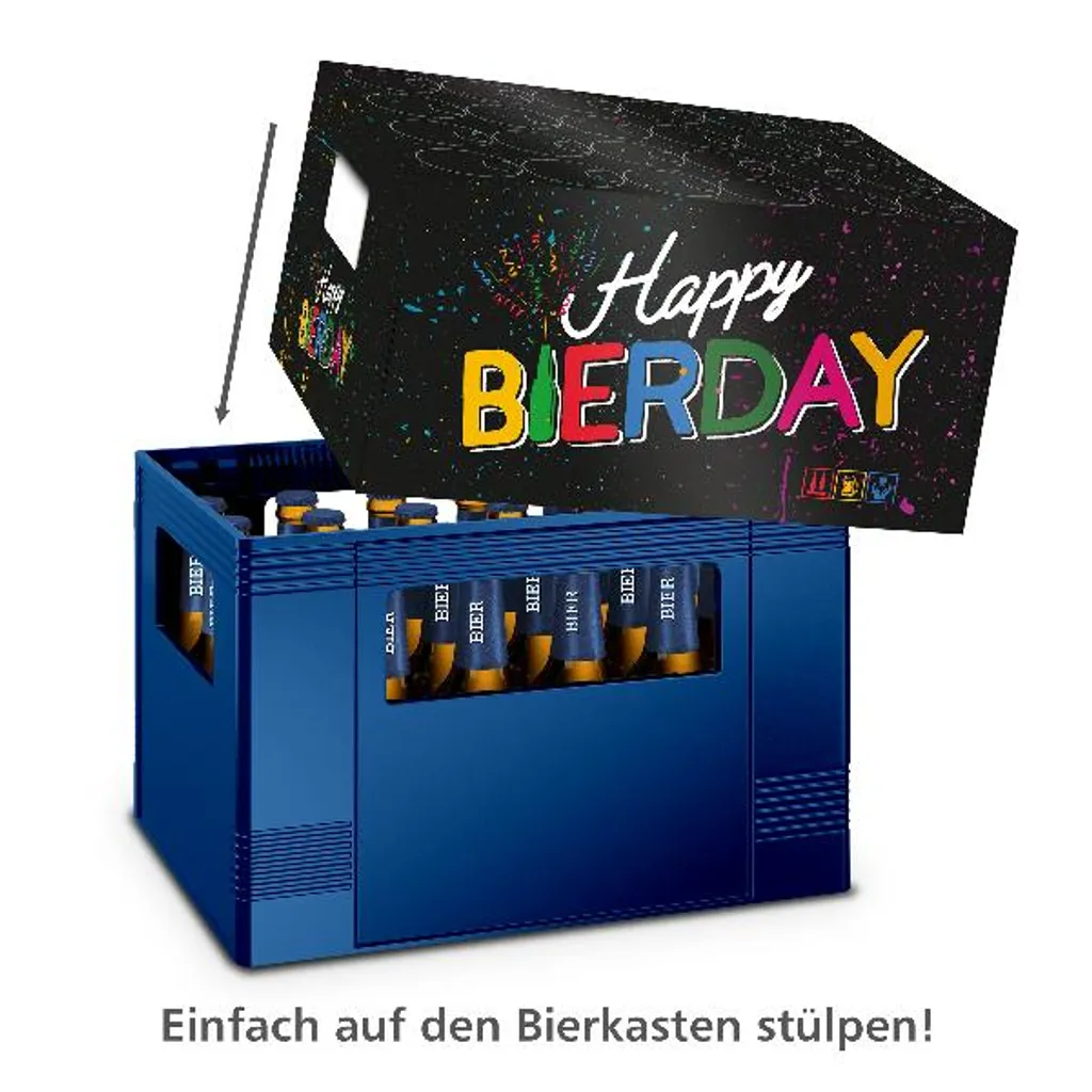 Itenga Bierkasten Geschenkverpackung Happy Bierday Hülle Zum Aufstecken Auf Bierkasten 5 Itenga Bierkasten Geschenkverpackung Happy Bierday Hülle Zum Aufstecken Auf Bierkasten – Bild 5