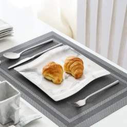 MALACASA, Serie Flora, 36 Tlg. Marmor Porzellan Kaffeeservice Geschirrset Mit 12 Kuchenteller, 12 Tasse 220ml, 12 Untertasse Für 12 Personen -Küchenzubehör 7f177fa550d4b88fb5ee17d1bb9a9ad7