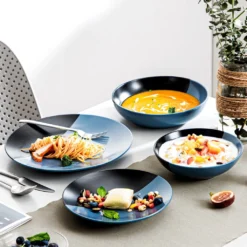 Tafelservice 8 Personen, Vancasso 32 Teiliges Accel Geschirrset Aus Steingut, Modernes Geschirr Kombiservice Set, Rund -Küchenzubehör 81d6b0b7e2f5996ad1c4be44ab60aaab