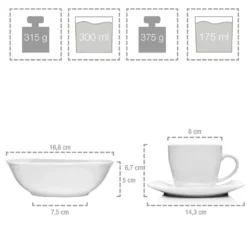 Sänger Kombiservice Bilgola Aus Porzellan 86 Teilig Für 12 Personen -Küchenzubehör 82e171ad1c55bfcf4ff97d52041b0e49