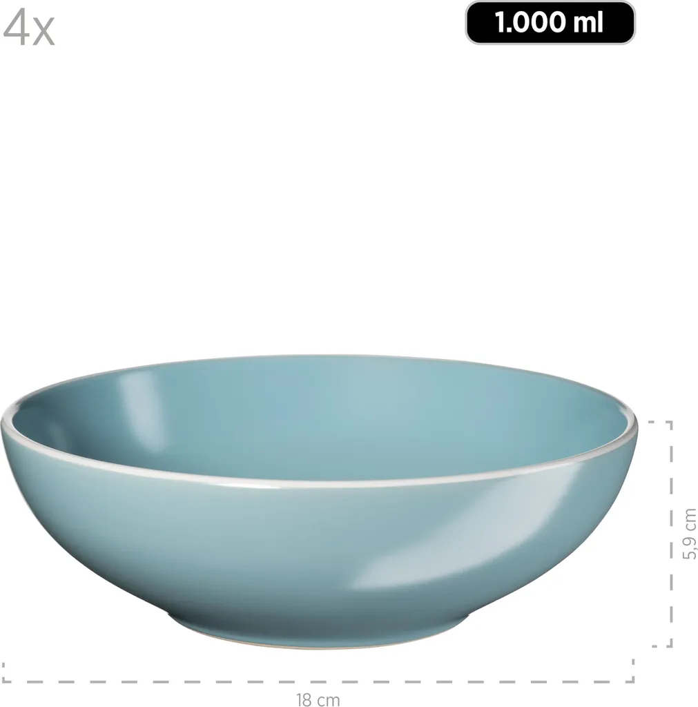 Mäser 931770 Kombiservice Elissa Für 6 Personen, Steinzeug, Türkis (1 Set, 24-teilig) 4 Mäser 931770 Kombiservice Elissa Für 6 Personen, Steinzeug, Türkis (1 Set, 24-teilig) – Bild 4