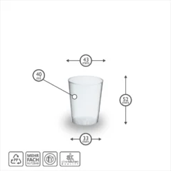 100 Schnapsgläser Aus Plastik, 4 Cl, Transparent, Mehrweg Shot Becher -Küchenzubehör 85672fa9a62c0d25760e93bf1e160cab