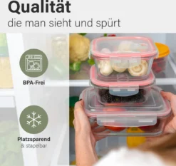 Classbach® Glas-Frischhaltedosen Mit Deckel, 9er-Vorratsdosen-Set/Vorratsgläser, Geeignet Für Mikrowelle, Spülmaschine Und Gefrierfach, Meal Prep Boxen Aus Glas, Perfekte Aufbewahrungsbox Küche -Küchenzubehör 85e992e866b4a3783e94d46a52b01bbe