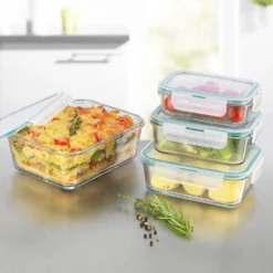GOURMETmaxx Glas-Frischhaltedosen Klick-it 8-tlg. Frischhaltedosen 4er Set Glas Klick-It Gefrierdosen Lunchbox Brotdose Mikrowelle 18 GOURMETmaxx Glas-Frischhaltedosen Klick-it 8-tlg. Frischhaltedosen 4er Set Glas Klick-It Gefrierdosen Lunchbox Brotdose Mikrowelle -Küchenzubehör 86dd15d138f4852aaa5e1a4e96ed4a2b