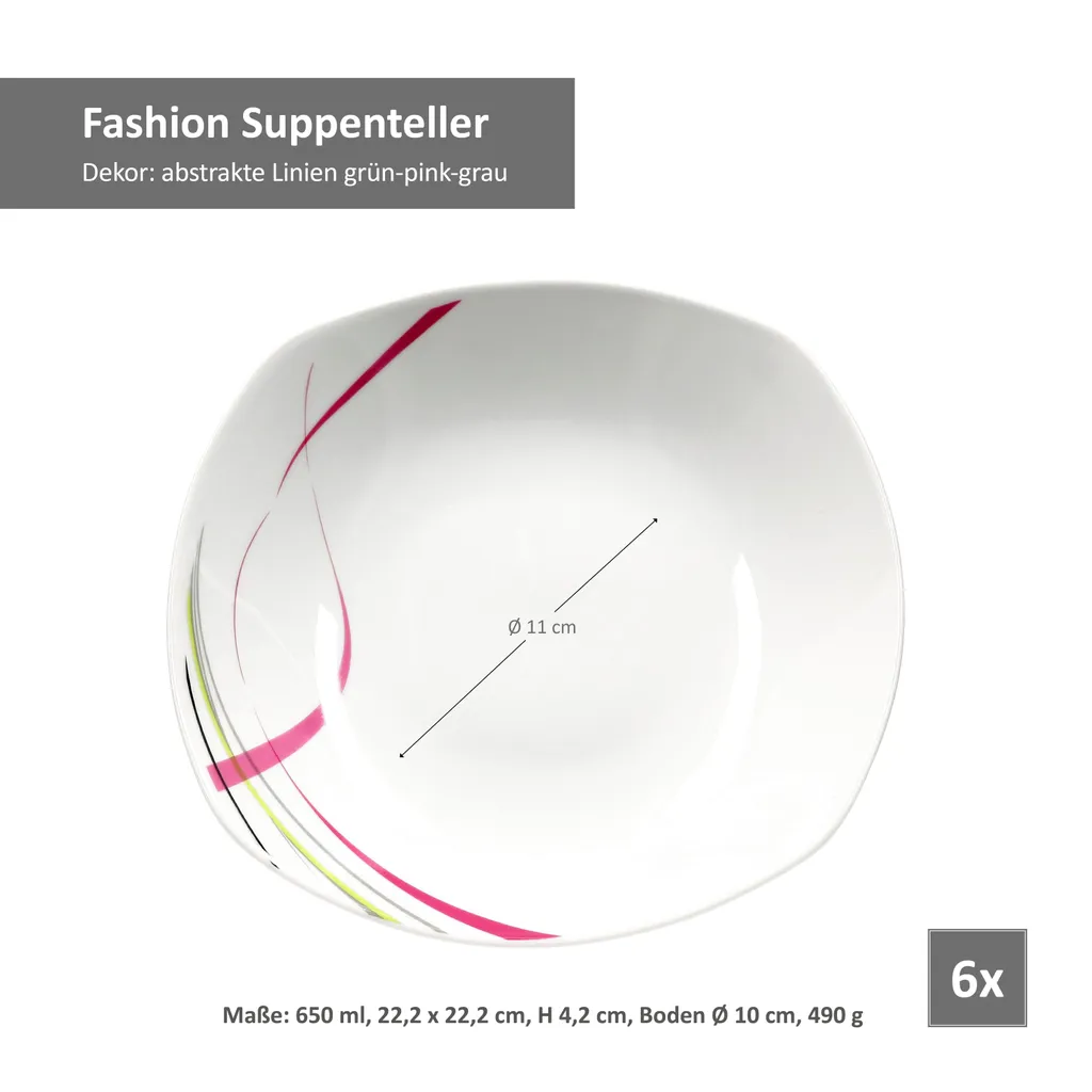 Van Well 12tlg. Tafelservice "Fashion" 5 Van Well 12tlg. Tafelservice "Fashion" – Bild 5