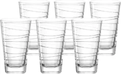 LEONARDO 019450 Vario Struttura Longdrinkbecher, Glas, 280 Ml, Klar (6 Stück) -Küchenzubehör 87790af74dcfc3cbb2fd727001c4ebf5