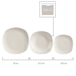 Tafelservice "Bilgola" By Sänger, 18 Teilig Für 6 Personen, Im Abgerundetem Design -Küchenzubehör 8a87732d0e60bece02ad83cc79d31029