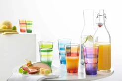 Leonardo EVENT Trinkglas Grün Gestreift330ml 6er Set - A -Küchenzubehör 8b4d99892623b38055e2c4532b41faf4 1