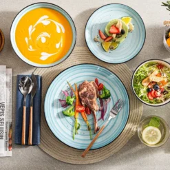 Vancasso Kombiservice »BONBON« Gesschirrset Aus Steinzeug, 24 Teiliges Tafelservice Set, Vintage Aussehen -Küchenzubehör 8b99830545b48cba640ebaeeeac8d764