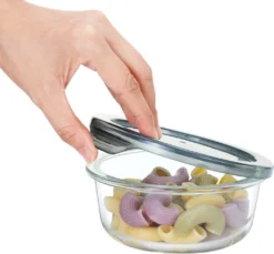 PIE LOCK Frischhaltedosen Set 24 Teilig - Frischhalte Dosen Glasdose Eckig Vorratsdosen - In Transparent Mit Grau Mikrowellengeeignete Frischhaltedose Essensbox Für Lebensmittel BPA-Frei -Küchenzubehör 8cd8ccd87b162e5270a59d5142d4ed89