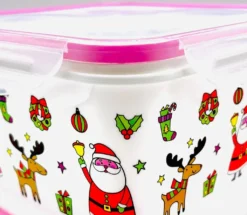 PLENTYFY Keksdosen 10 Teiliges Set Eckig - Plätzchendosen Zum Aufbewahren Von Gebäck Frischhaltedose Kekse - Luftdichte Vorratsdosen Mit Motiven Weihnachtsdosen Frischhaltedosen Mit Deckel -Küchenzubehör 8da593328819c07bbdb8e9d9dce8999f