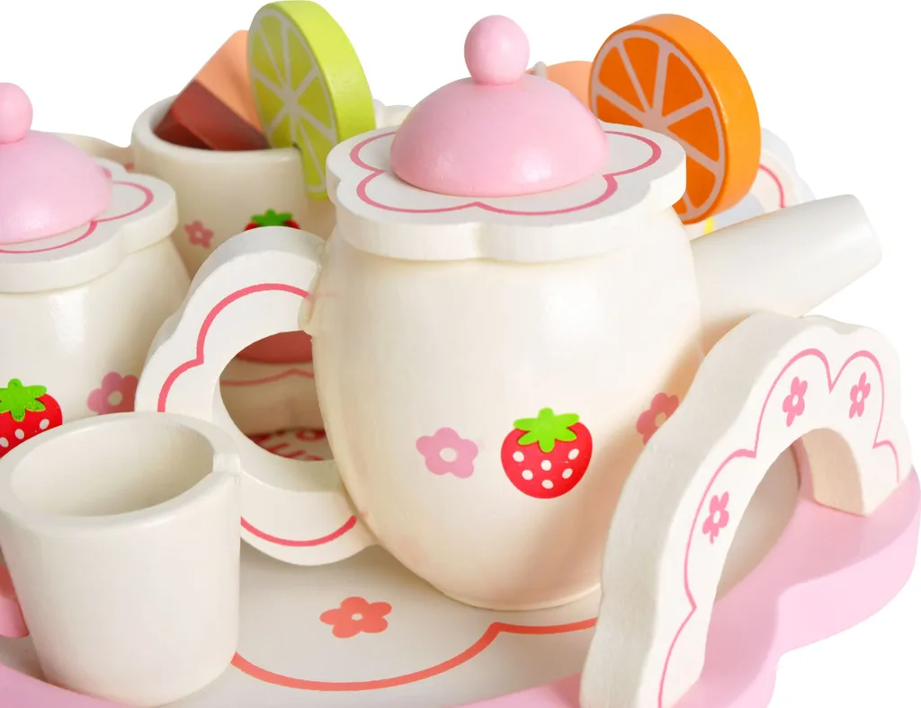 Kinder Teeservice Set Holz Zubehör Für Die Kinderküche, 16-tlg. Ab 3 Jahre Rollenspiele Für Mädchen Und Jungs 9418 5 Kinder Teeservice Set Holz Zubehör Für Die Kinderküche, 16-tlg. Ab 3 Jahre Rollenspiele Für Mädchen Und Jungs 9418 – Bild 5