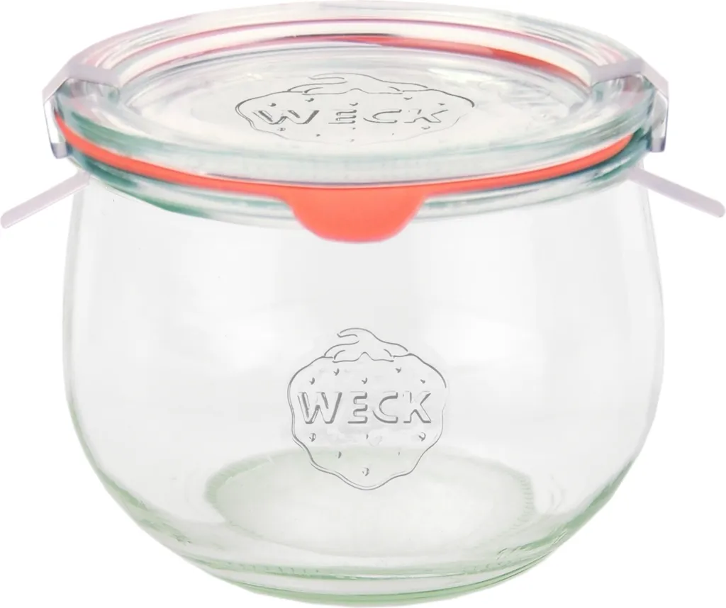 24er Set Weck Gläser 580ml Tulpengläser 1/2L Mit 24 Glasdeckeln, 24 Einkochringen Und 48 Klammern 2 24er Set Weck Gläser 580ml Tulpengläser 1/2L Mit 24 Glasdeckeln, 24 Einkochringen Und 48 Klammern – Bild 2