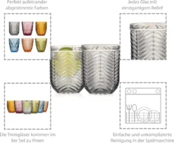 Sänger SÄNGER Trinkgläser Set Porto 6 Teilig -Küchenzubehör 901d25e552dcbec774c5ee7df92e4cbb