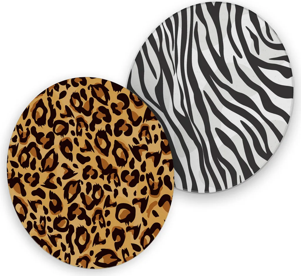 Itenga 40x Bierdeckel Rund Tiermuster Zebra Und Leopard 1 Itenga 40x Bierdeckel Rund Tiermuster Zebra Und Leopard