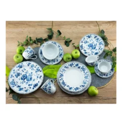 CreaTable 22543 Kombiservice Royal Blue Flower Für 4 Personen, Porzellan, Mehrfarbig (1 Set, 16-teilig) -Küchenzubehör 939a76b01df1155741caca6a837188b1