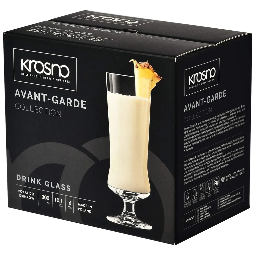 KROSNO Pina Colada Cocktailgläser Longdrinkgläser | Set Von 6 | 300 ML | Avant-Garde Kollektion | Perfekt Für Zuhause, Restaurants Und Partys | Spülmaschinenfest 9 KROSNO Pina Colada Cocktailgläser Longdrinkgläser | Set Von 6 | 300 ML | Avant-Garde Kollektion | Perfekt Für Zuhause, Restaurants Und Partys | Spülmaschinenfest – Bild 9