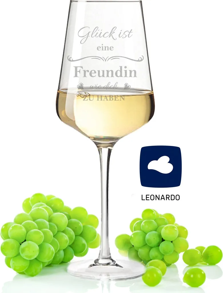 Leonardo Weinglas Mit Gravur "Glück Ist Eine Freundin" : Puccini 1 Leonardo Weinglas Mit Gravur "Glück Ist Eine Freundin" : Puccini