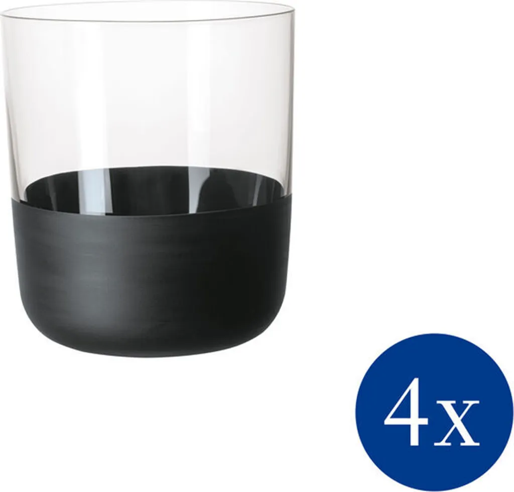 Villeroy & Boch Manufacture Rock Whiskybecher Glas Set 4-tlg. 250 Ml 2 Villeroy & Boch Manufacture Rock Whiskybecher Glas Set 4-tlg. 250 Ml – Bild 2