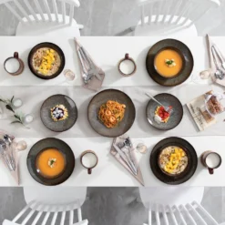 Tafelservice Steinzeug, Vancasso 16-St BUBBLE Kombiservice, Geschirrset Mit Müslischalen, Kaffeetassen, Dessertteller Und Speiseteller Für 4 Personen, Vintage 18 Tafelservice Steinzeug, Vancasso 16-St BUBBLE Kombiservice, Geschirrset Mit Müslischalen, Kaffeetassen, Dessertteller Und Speiseteller Für 4 Personen, Vintage -Küchenzubehör 99d9795293c907a82f730e196189f6a3