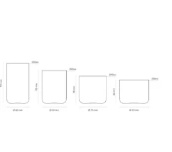 AARKE Gläser 4er Set Nesting Glasses 4x 290ml Kristallglas Stapelbar Trinkgläser -Küchenzubehör 9b400ebdbe6ac069a4b079b541abb972