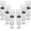 Jever Bierglas Bierpokal Glas Gläser-Set - 6x Pilstulpen 0,3l Geeicht