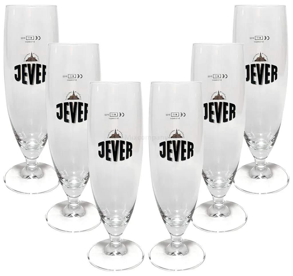 Jever Bierglas Bierpokal Glas Gläser-Set - 6x Pilstulpen 0,3l Geeicht 1 Jever Bierglas Bierpokal Glas Gläser-Set - 6x Pilstulpen 0,3l Geeicht