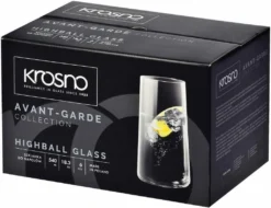 KROSNO Avant-Garde Longdrinkgläser, Set Von 6, 540 Ml -Küchenzubehör 9fe6a03227f2a488a2139a851b8a26f3