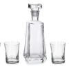 WHISKY Set KARAFFE Dekanter 0,8 L + 4 Whiskygläser 280ml Whiskybecher Saftglas