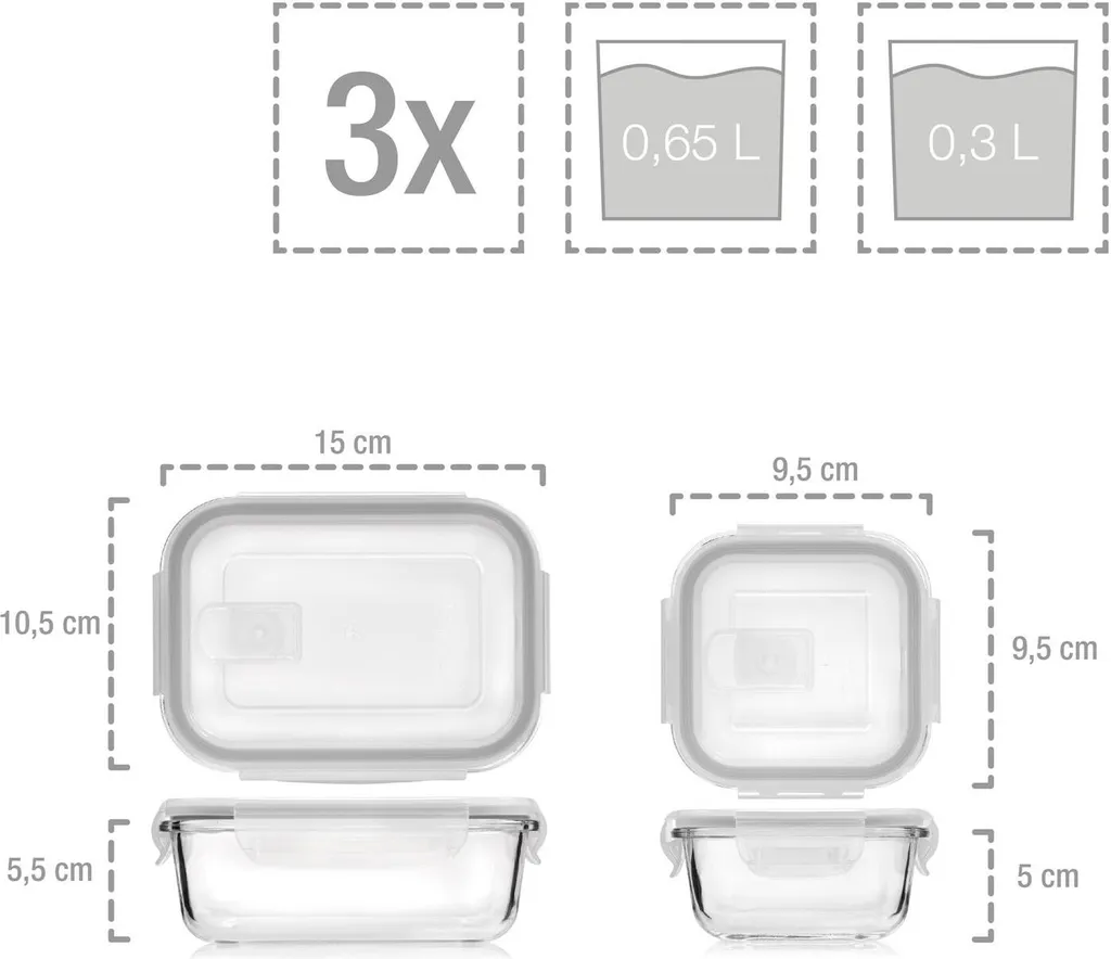 Sänger Frischhaltedosen Set Aus Glas 12er Set 10 Sänger Frischhaltedosen Set Aus Glas 12er Set – Bild 10