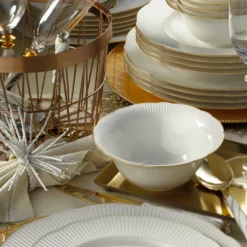 Kütahya Porselen Ilay 24 Teile Porzellan Geschirr Set Gold BNILY24Y2520 -Küchenzubehör a3ce10c56f537652d712ad91c7182342