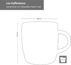 18tlg. Kaffeeservice Lea 6 Personen Kuchenteller Kaffee-Tasse Weiß Steingut -Küchenzubehör a46c29a9423707ec54daf1797581c980