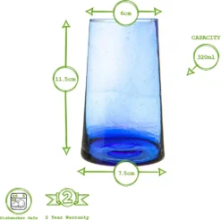 Nicola Spring 6 Stück Merzouga Recycled Longdrinkgläser Set - Trinkglas - 320ml - Blau 6 Nicola Spring 6 Stück Merzouga Recycled Longdrinkgläser Set - Trinkglas - 320ml - Blau -Küchenzubehör a4b8bbfc57a039a3ceb03ba9c37b6e91