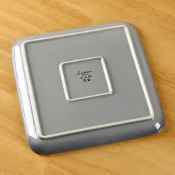 LOVECASA Tafelservice, 4-tlg Set Quadratische Speiseteller Aus Steingut, Flachteller, Frühstücksteller Für 4 Personen, Grau -Küchenzubehör a509d5a5d812b3a823fb722e10ae373b