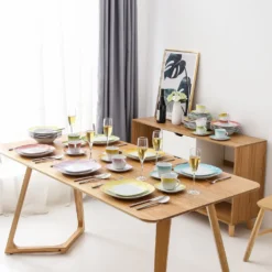 VEWEET Tafelservice 'SPARK' Aus Porzellan, 60-tlg Kombiservice, Kaffeetassen, Untertasse, Dessertteller, Speiseteller Und Suppenteller, Komplettservice Für 12 Personen 19 VEWEET Tafelservice 'SPARK' Aus Porzellan, 60-tlg Kombiservice, Kaffeetassen, Untertasse, Dessertteller, Speiseteller Und Suppenteller, Komplettservice Für 12 Personen -Küchenzubehör a57c6649adea703a14896bc9ca922661