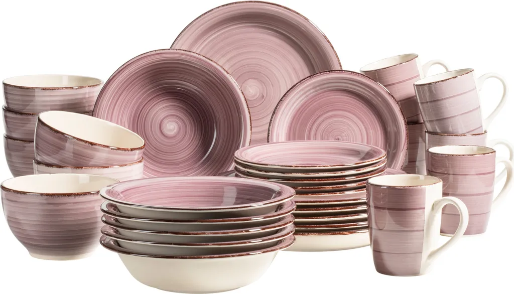 Mäser 931880 Kombiservice Lumaca Für 6 Personen, Steinzeug (1 Set, 30-teilig) 1 Mäser 931880 Kombiservice Lumaca Für 6 Personen, Steinzeug (1 Set, 30-teilig)