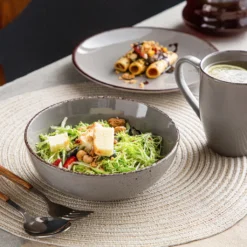 Vancasso Navia Jardin 16 Teilig Tafeiservice Set, Geschirrset Aus Steingut, Vintage Aussehen, Natur Design -Küchenzubehör a7267af98873754168e45be66fd8c308