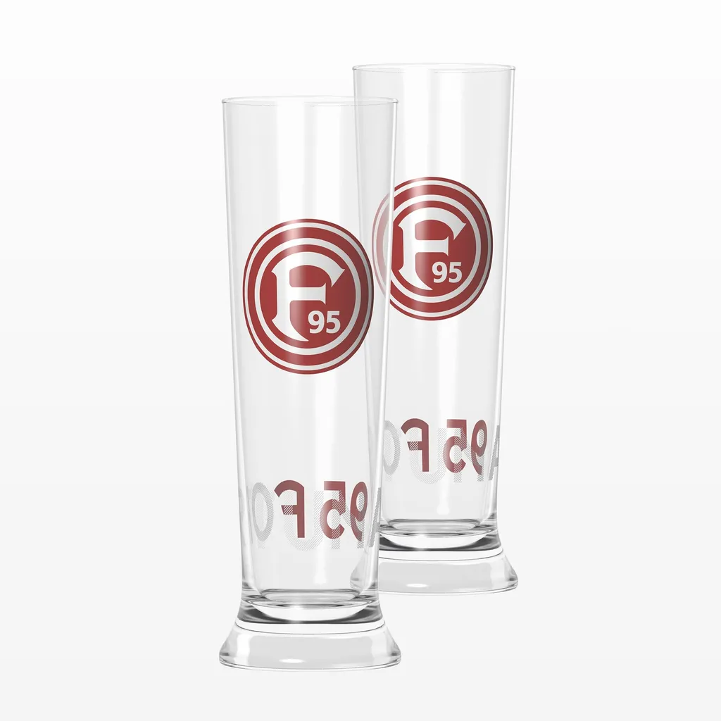 Fortuna Düsseldorf Weizenbierglas 2er-Set Fussball Klar 2 Fortuna Düsseldorf Weizenbierglas 2er-Set Fussball Klar – Bild 2