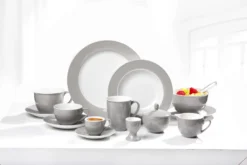 Kaffee- Und Tafelservice 48 Tlg. Doppio Grau