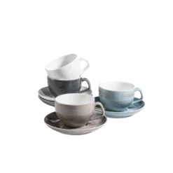 Mäser 931609 Kaffeetassen-Set Derby Für 4 Personen, Porzellan, Weiß/hellblau/beige (1 Set, 8-teilig) -Küchenzubehör a8cfd344d3619b66fceea1217651ff24