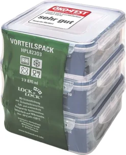 Lock & Lock LocknLock Classic Vorteilspack 3tlg. 2,61L 3 X HPL823 (870ml) HPL823O3 -Küchenzubehör a909ef2fc097b86fbab585966a496f15